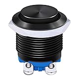 Twidec/16mm Waterproof Black Metal Shell Momentary