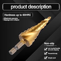 KATUR Step Drill Bit Two Large HSS Spiral Flutes