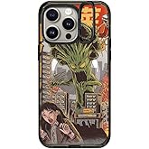 CASETiFY Impact Ring Stand Case for iPhone 15 Pro Max [3X Military Grade Drop Tested / 6.6ft Drop Protection/Compatible with Magsafe] - Art Prints - Broccozilla - Clear Black