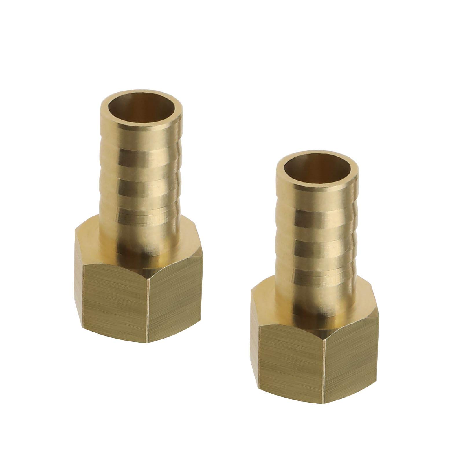 YINETTECH 2 Pcs 1/4 BSP Female Thread to 10mm Hose Barbed Fitting Connectors Pipe Joint Adapter Couplers For Fuel Air Gas Water Oil