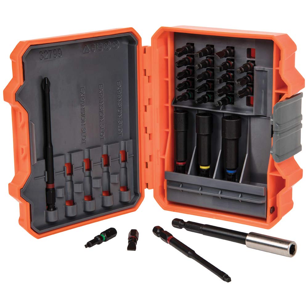Klein Tools 32799 Impact Driver Bit Set, 26 Piece Nut Driver Bit Set
