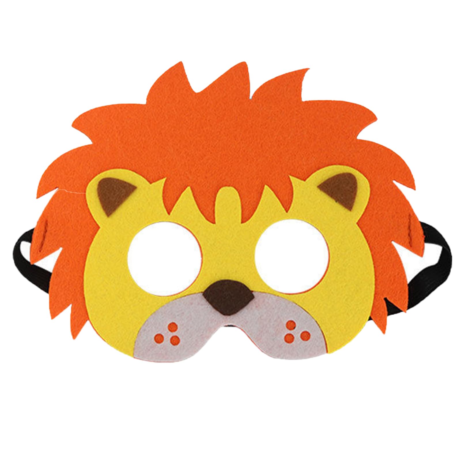 Jtnohx Felt Animal Masks, 10 Pcs Halloween Mask for Kids, Animal Costume for Birthday Party Supplies (Lion Mask)