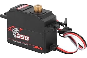 Acouto 25KG High RC Servo S0025M 25g Metal Gear Digital Servo Spare Part Accessory 1/12 RC Car Boat Model Full Metal Gear Rem