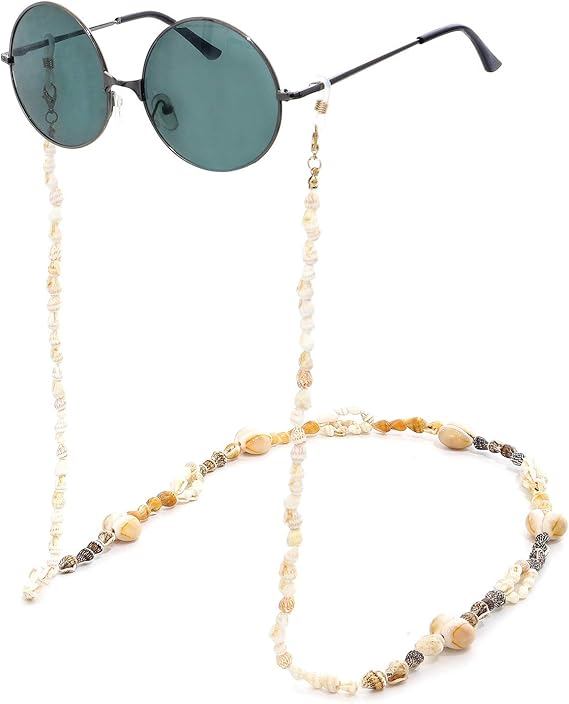 Women's HandMade Glasses Chain, Small Conch Shell Glasses Chain