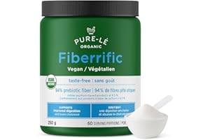 Pure-lē Fiberrific | USDA Approved | Organic Agave Inulin Prebiotic Fiber Supplement Powder | Supports Digestion, Gut & Intes