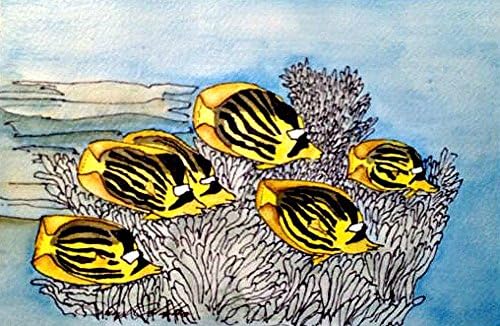 Fish Art Print from Original Watercolor, Headed to the Maui Sand Bar 1, with Custom Size and Matting Choices