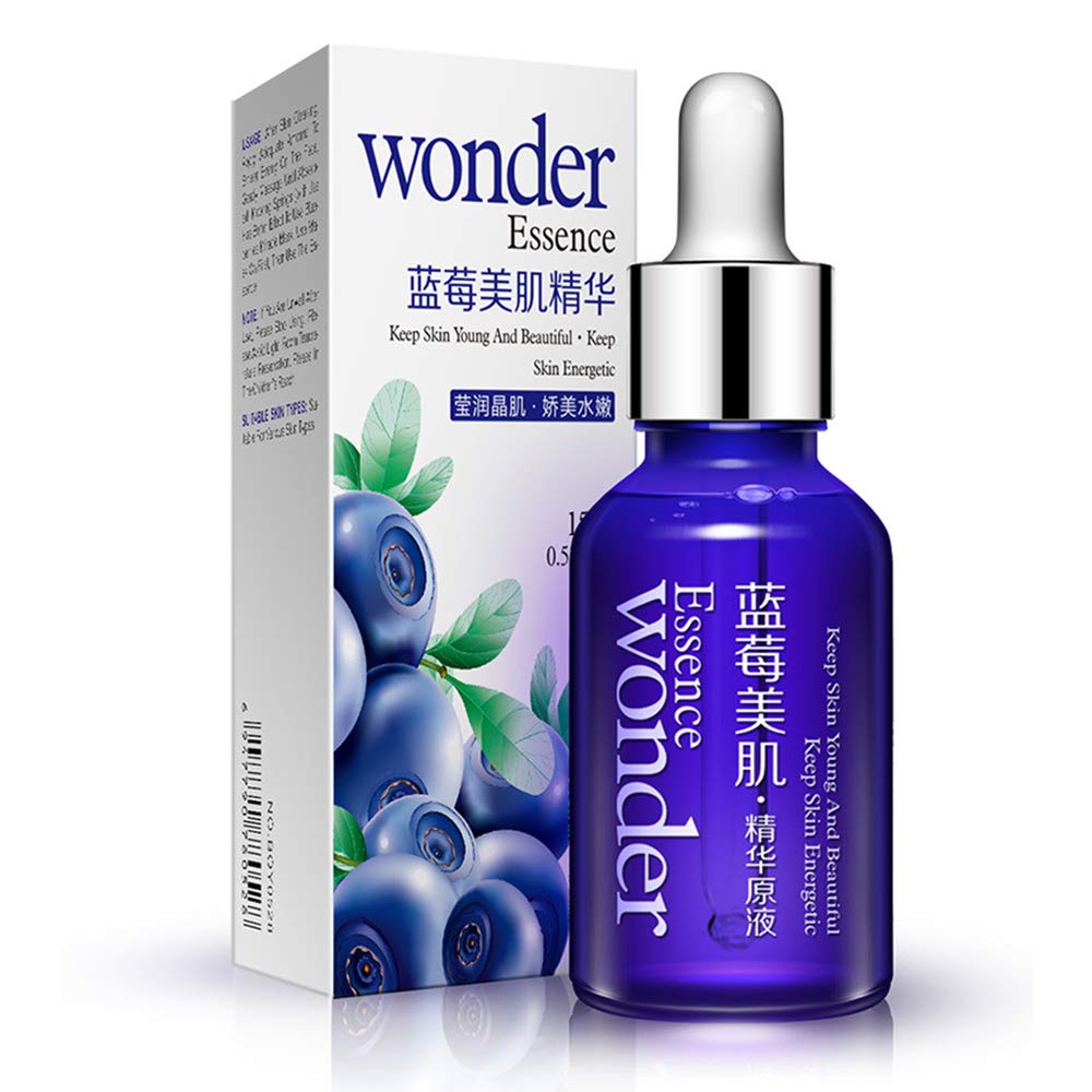 BIOAQUA Wonder Blueberry Pure Essence Anti-Aging Whitening Moisturizing Hyaluronic Acid Fluid Nourishing 15Ml