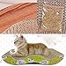 Cat Scratcher Cardboard for Kittens, LOYEH Corrugated Scratching Pad with Wave Curved Young Cats Catnip Cardboard Sofa Lounge Wave,16x8x1.5 inches Brown