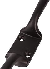 White Hinge 6 Inch Large Metal Cleat Hook 150mm Black Japanned Strong view 2