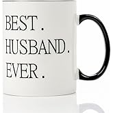 Mecai Gifts For Husband-Best Husband Ever Coffee Mug 11 oz Ceramic cup, Funny Birthday Wedding Anniversary Fathers Day To Husband Gift Ideas From Wife