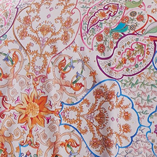 Bohemian Duvet Cover Set, 100% Soft Cotton Bedding, Boho chic Mandala Printed, with Zipper Closure (3pcs, Full Size) - Thumbnail 2