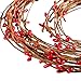 Resinta Red Pip Berry Garland Red Single Ply Pip Berry Garland for Christmas Craft Décor or Celebrations Embellishing, 42 Feet