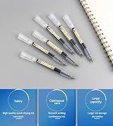 Surcotto 12 Pack Rollerball Pens 0.5mm Black Gel Quick-Dry Ink Extra Fine Point view 5