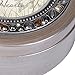 Cottage Garden Granddaughter The Joy and Smile Brushed Silver Round Jeweled Music Box Plays Tune Wonderful World