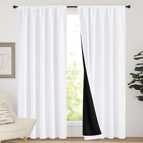 NICETOWN 100% BLACKOUT CURTAIN PANELS, ROD POCKET WINDOW...
