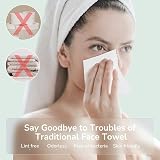 POMPOM LIFE Disposable Face Towels 100 Count 7.9 x 7.9 inches Cotton view 5