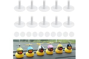 Fantasyon 10pcs Duck Plug Fixed Display Rubber Duck Mount Flock Locker Rubber Duck Holder Compatible with Jeep Wrangler Dash（Excluding Rubber Duck）