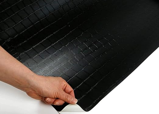 KROGER : Black Peel and Stick PVC Crocodile Pattern Size :24''x118