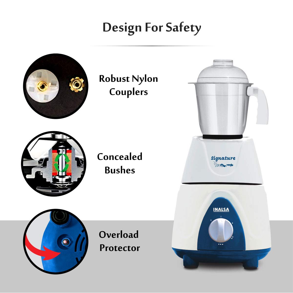 Mixer Grinder Signature 750W with 4 Jars Inalsa Best Price With