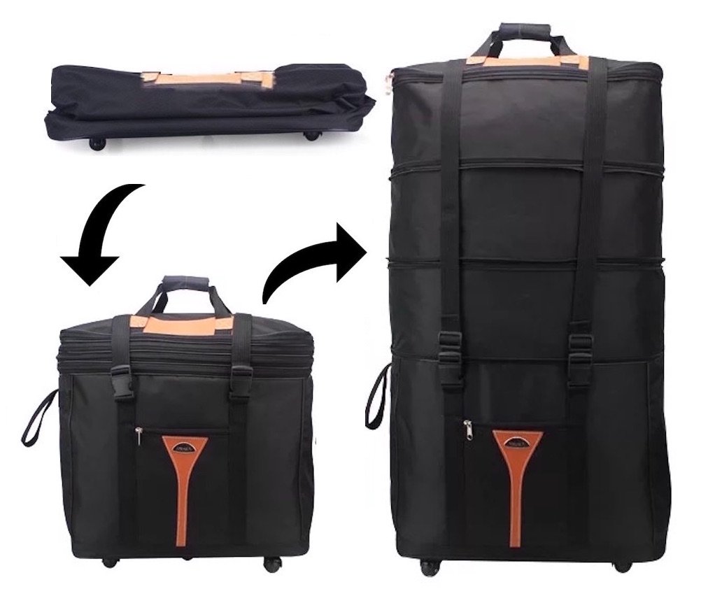 folding travel bag with wheels