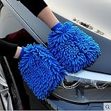 BlueCare Automotive Premium XL Car Wash Mitt - 2-Pack - Free Polishing Cloth, High Density, Ultra-Soft Microfiber Wash Glove, Lint Free, Scratch Free - Use Wet or Dry,