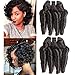 Molefi Brazilian Virgin Funmi Hair Bundles Spiral Curl Hair Bundles Short Curly Weave 7A Unprocessed Brazilian Human Hair Extensions 100g/pc Natural Color (10 10inch 100g/pc)