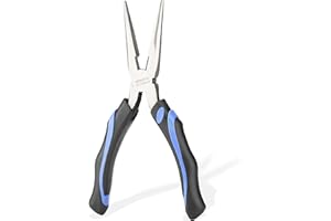 URASISTO 6-Inch Long Needle-Nose Side Cutting Pliers with Heavy Duty Nickel Chromium Steel Construction