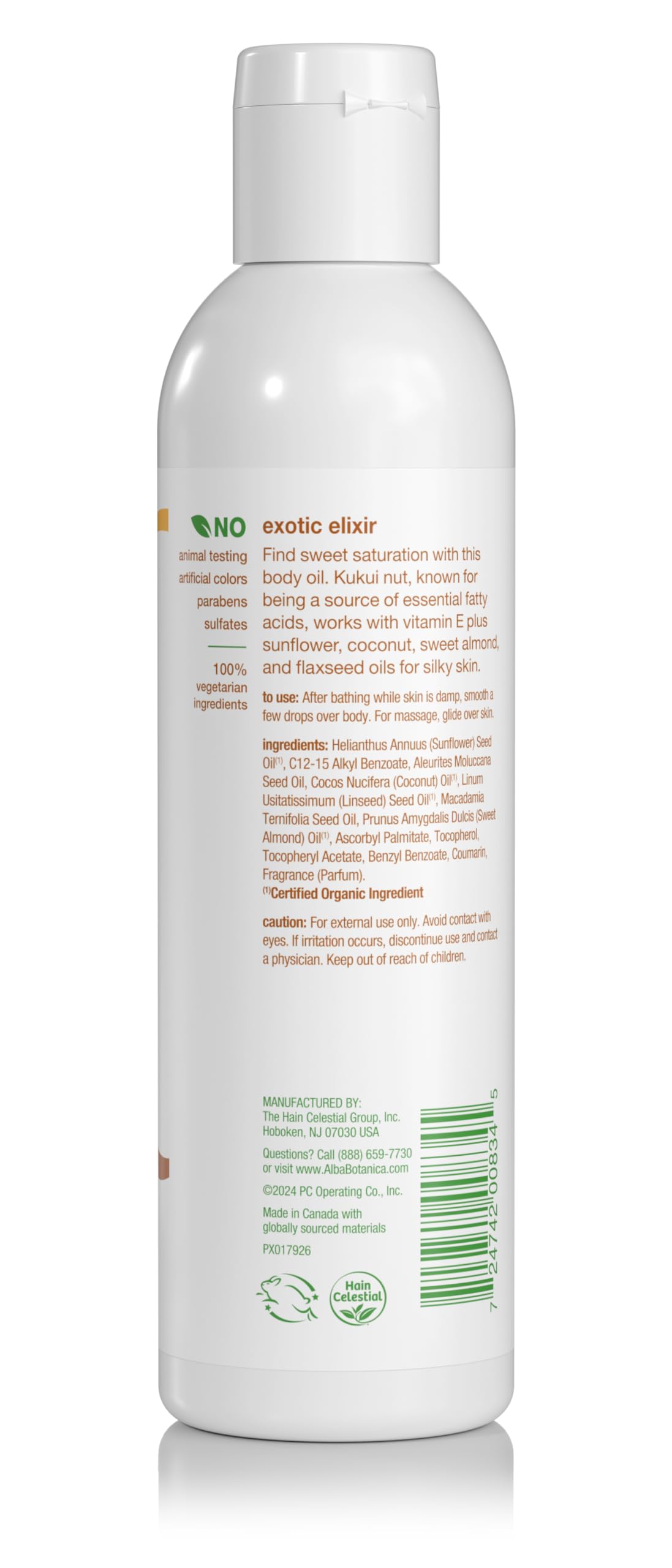 Alba Botanica Intense Hydration Body Oil, with Kukui Nut and Viamin E, 8.5 Oz (Packaging May Vary)