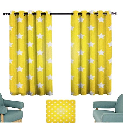 Amazon Com Paradisedecor Yellow Curtains For Bedroom