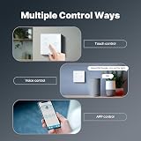 MOES WiFi Smart Wall Switch 2 Gang Touch Multi-Control No Neutral Alexa Google view 4