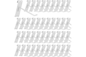 Waltool 20Pcs Gridwall Hooks, Metal Grid Panel Hanging Peg Hooks, Grid Wall Accessory for Clothes Storage, Home Organization,