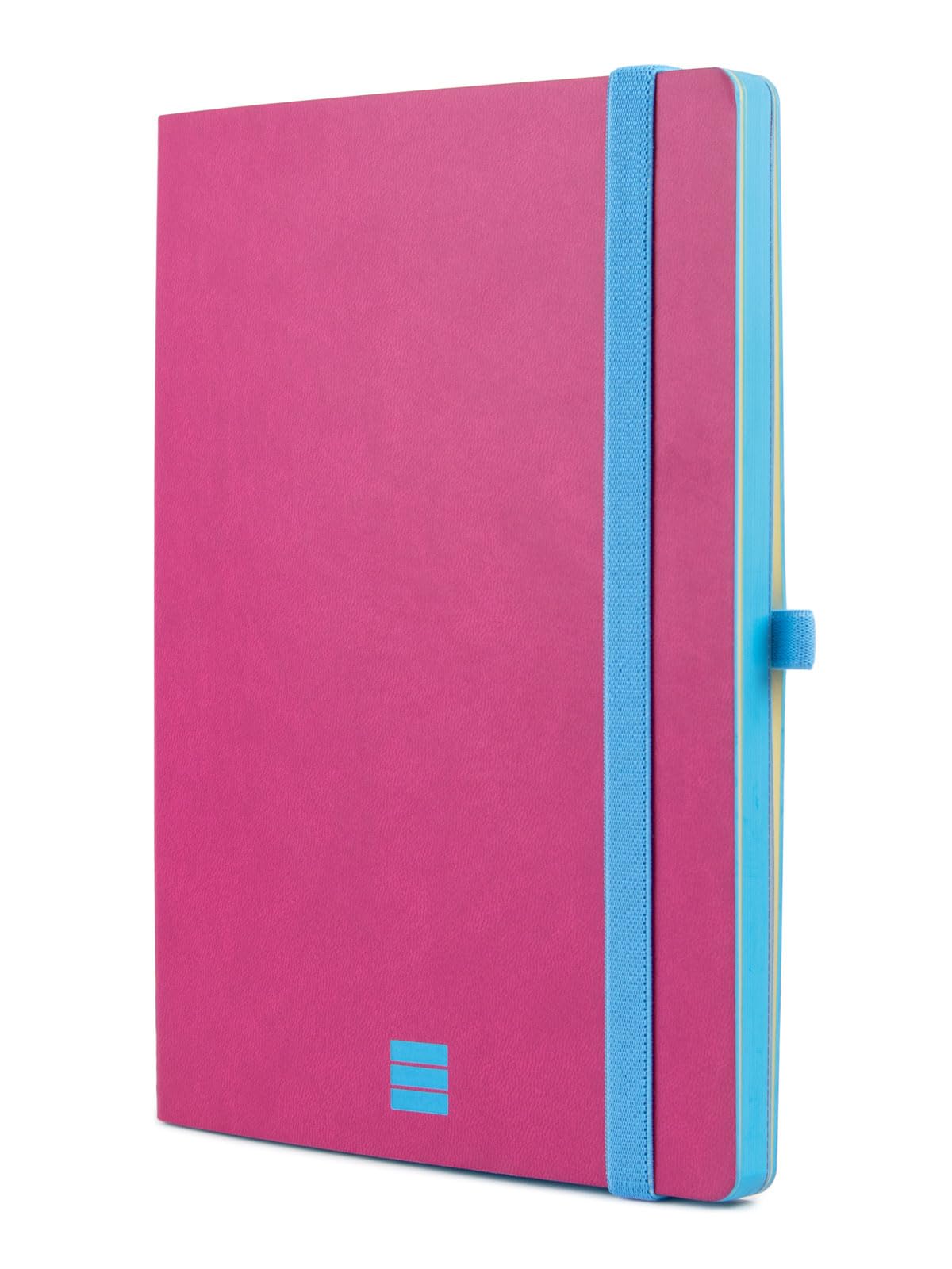Finocam – Modern Plain Pink Notebook, Soft Cover, Micro-Perforated Pages, Elastic closure, Pen Loop, 144 Pages