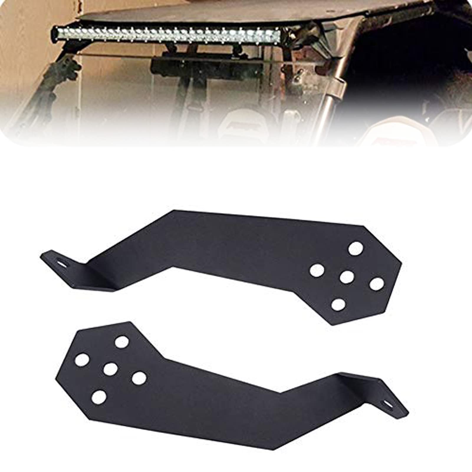 Photo 1 of XJMOTO Compatible with 30'' 32'' Straight/Curved LED Light Bar A-Pillar Below Roof Mount Brackets 5 Position Fit Compatible with POLARIS RZR 900 XP1000