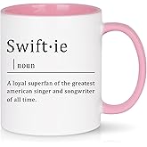 Toshiy Music Lover Coffee Mug, Swifie Mug, Musician Cup for Woman Christmas White Elephant Gifts for Music Lovers Fans 11OZ Pink