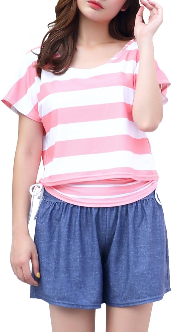 Amazon Osyarevo 水着 体型カバー タンキニ レディース 大きいサイズ 4点セット ママ水着 代 30代 40代 ワンピース 通販