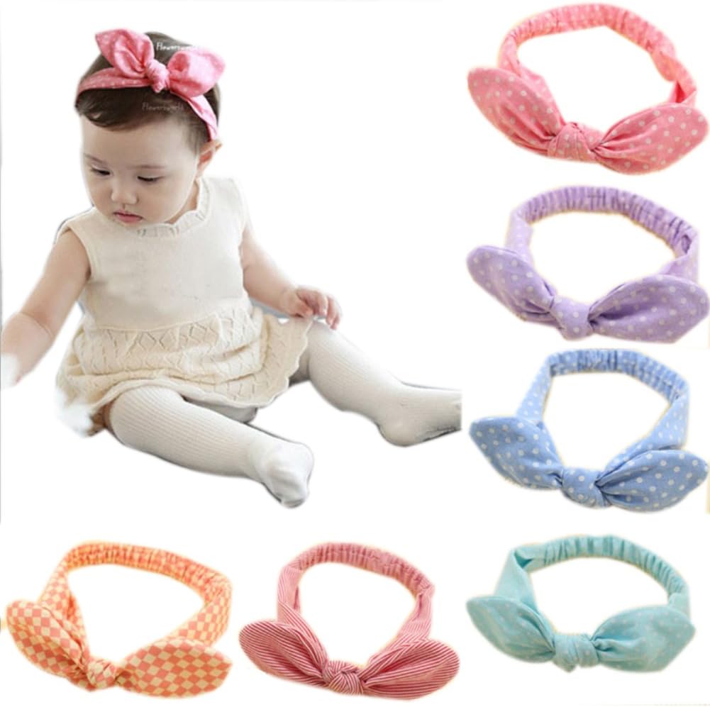 Baby Girl's Boys Elastic Hair Hoops Turban Headbands(6 pack) [Apparel]