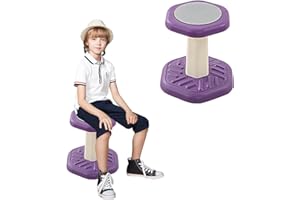 Fanboxk Active Chairs Kids Preschool Wobble Stool - Alternative Flexible Seating Balance Wiggle Stool for Classroom,Preschool,Kindergarten&Elementary School,Active Sensory Chairs,Ages3-8,Purple(14in)