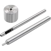 Litoexpe 4mm Eyelet Hole Punch Die Tool Set, Grommet Setter Hollow Punch | Includes Base and Ram, for Leather Craft Clothing Handbag Fabric Curtain DIY