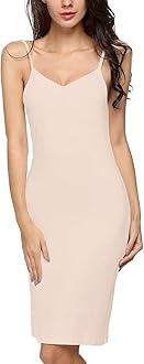 Women Full Slips Sexy Chemise Nightgown V Neck Straight Dress Nightwear S-4XL