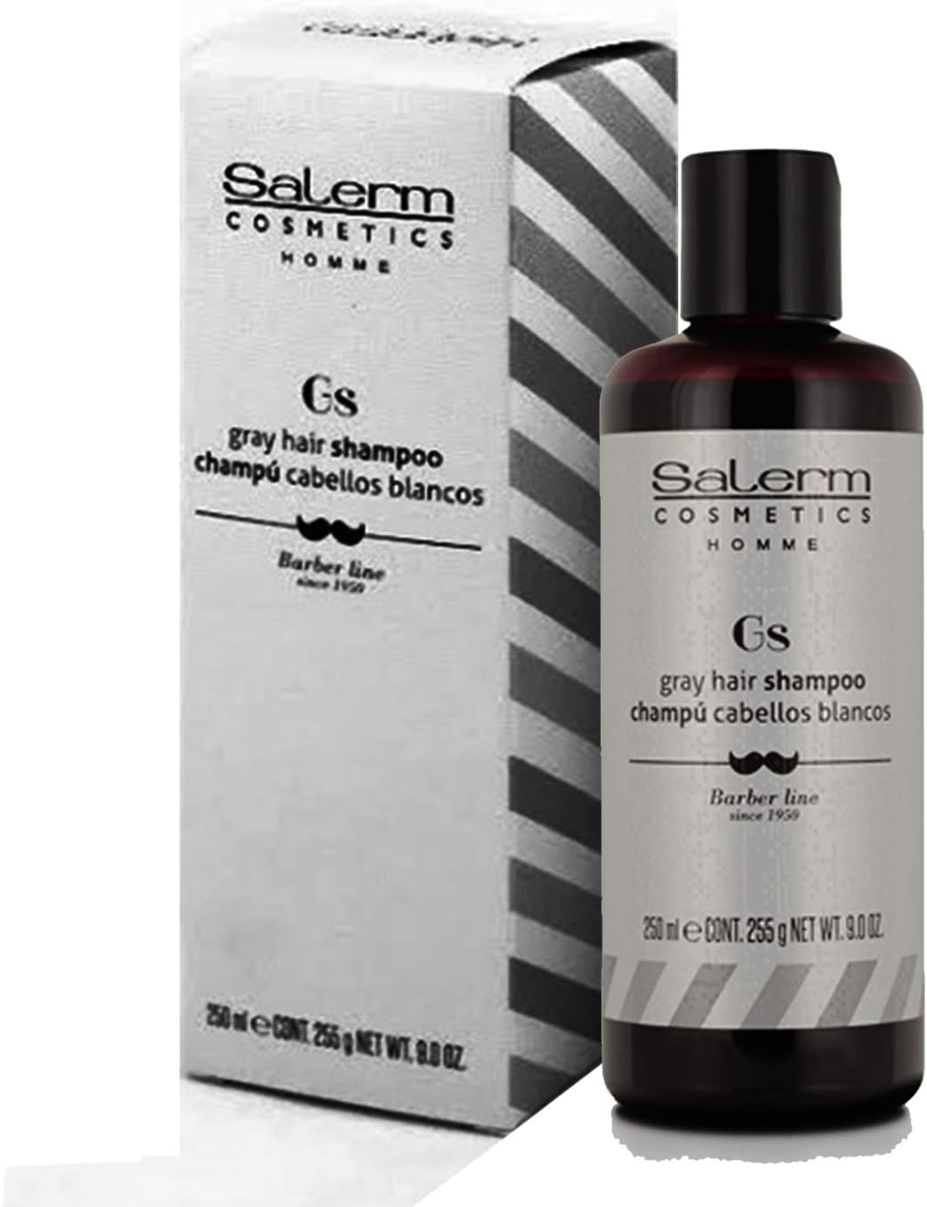 Salerm Barber Line White Hair Shampoo 250 ml, violett, 250 ml (Pack of 1)