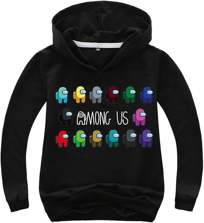 Unisex Girls Long Sleeve Among Us Hoodies Crewmate Cosplay Costume