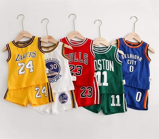 Bulls Jordan 23 Canadian Raptors Leonard 2 Baby Boys And Girls Basketball Fans Chuang Sports Childrens Youth Jersey Set Lakers Kobe 24 Jerseys