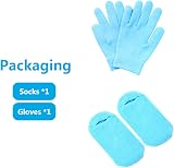 Pinkiou Moisturising Gel Socks Gloves Blue for Cracked Hands Feet Dry Skin view 8