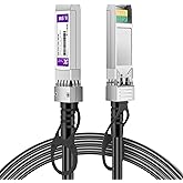 10G SFP+ to SFP+ Cable, 0.5M(1.65ft) 28AWG, 10GBASE-CU Passive Twinax Direct Attach Copper DAC Cable for Cisco SFP-H10GB-CU0.