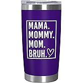 TEEZWONDER Mom Birthday Gifts from Daughter Son - Stainless Steel Insulated Coffee Tumbler with Lid 20 oz - Mothers Day Birthday Gifts for Mom Mama Mother in Law Stepmom, Funny Tumblers for Women