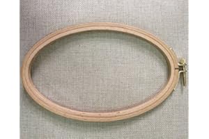 BWRMHME 8 X 5 Inch Wooden Oval Embroidery Hoops Cross-Stitch Hoop DIY Needlework Sewing Art (1)