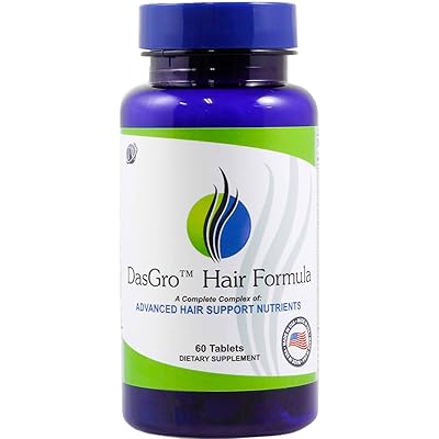 DasGro Hair Growth Vitamins, Biotin &amp; DHT Blocker, Stops Hair Loss, Thinning, Balding, Promotes Hair Regrowth in Men &amp; Women, All Hair Types, 30 Day Supply
