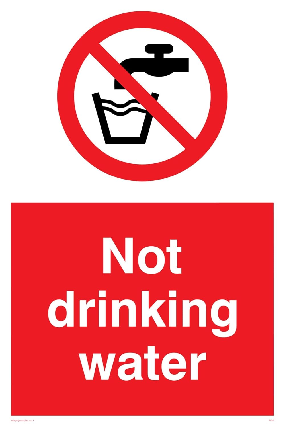 Viking Signs PV48A2PAC “Not Drinking Water” Sign, Aluminium Composite