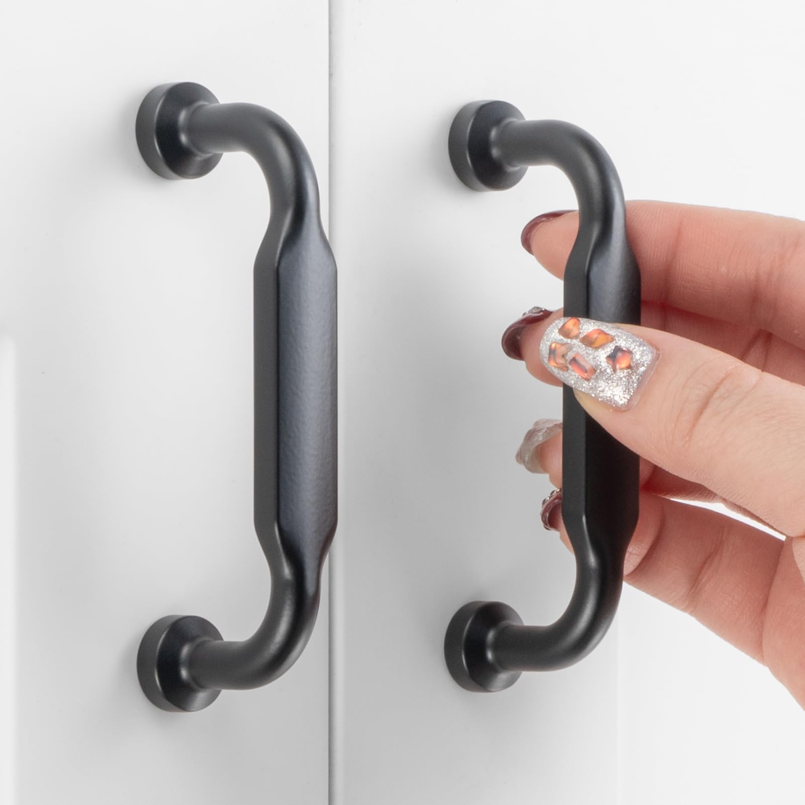 Photo 1 of ASKANO 10 Pack 3 Inch Hole Centers, Matte Black Cabinet Pulls Black Cabinet Handles Black Kitchen Hardware for Cabinets ZP2302 Drawer Bedroom Dresser Bathroom Vanity Cupboard