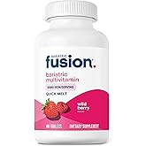 Bariatric Fusion Bariatric Multivitamin with Iron Quick Melt | Sugar Free Vitamins for Gastric Sleeve and Gastric Bypass | Wild Berry Flavor | 60 Fast Dissolving Tablets